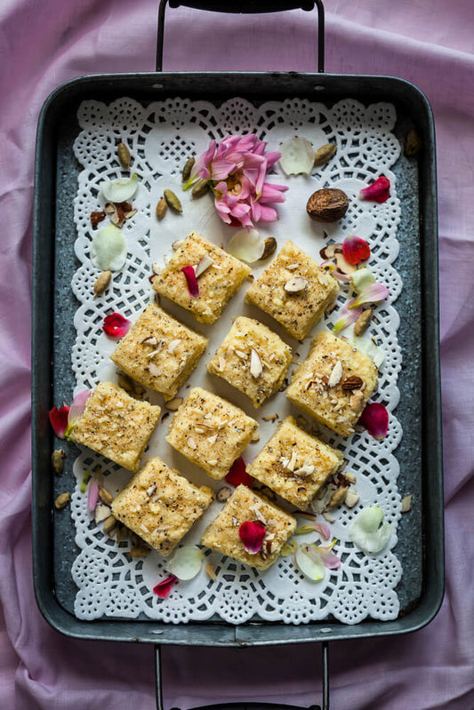 burfi, milk powder Barfi from Gujarati cookbook a little bit of this a little bit of that